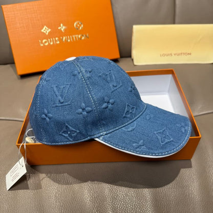 Gorra de béisbol de mezclilla en relieve