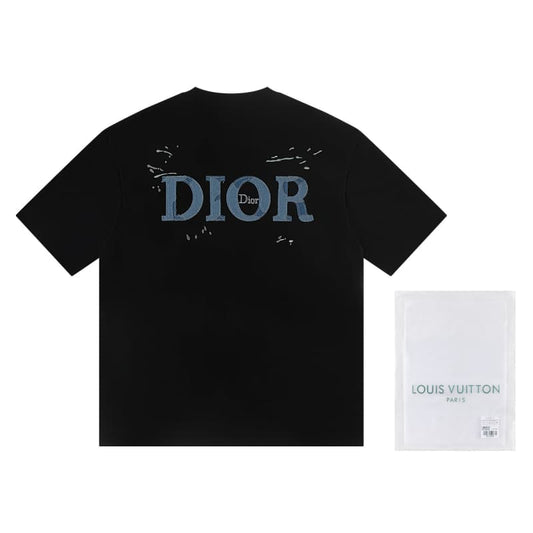 Embroidered Denim Patch T-Shirt