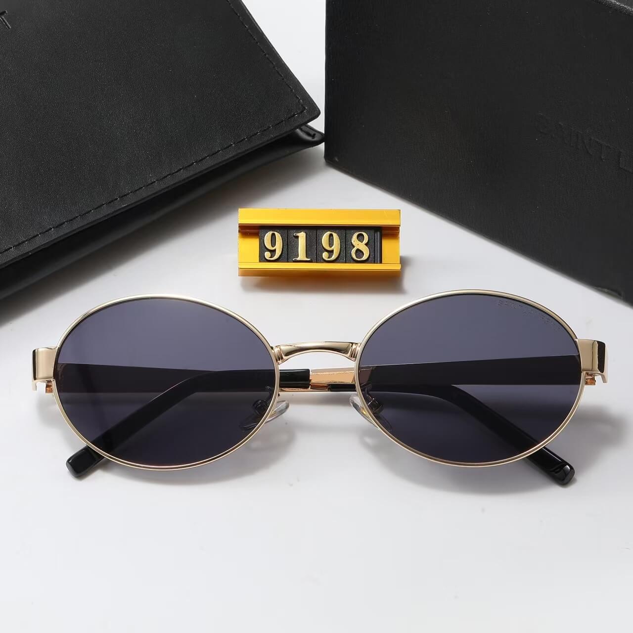 Gafas de sol clásicas y elegantes con montura redonda