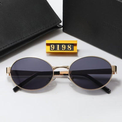 Gafas de sol clásicas y elegantes con montura redonda