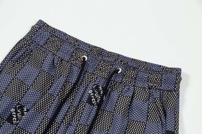Plaid Design Beach Shorts