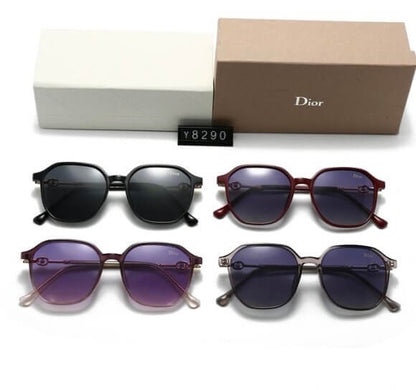 Gafas de sol clásicas, sencillas, con montura grande y patillas finas