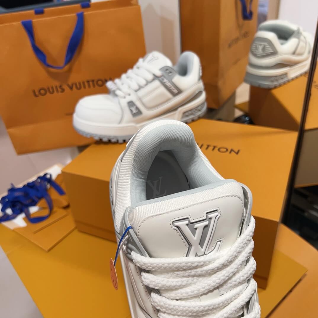 Height-Increasing Gray and White Sneakers