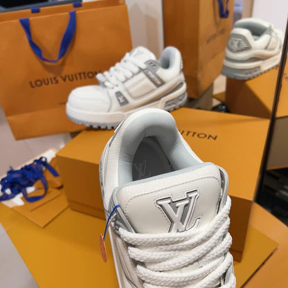 Height-Increasing Gray and White Sneakers