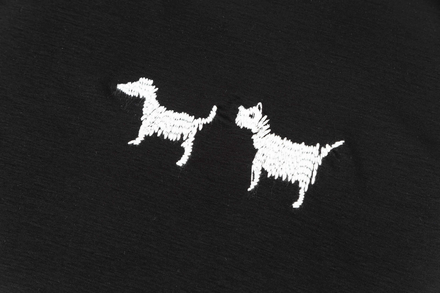 Camiseta con bordado de perro