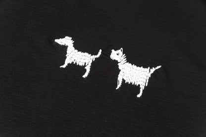 Camiseta con bordado de perro