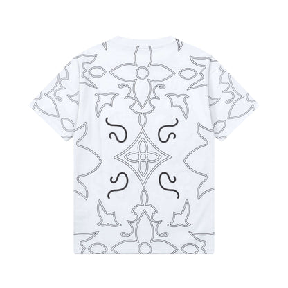 Camiseta de rayas con estampado completo