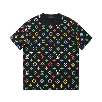 Camiseta con estampado tricolor integral
