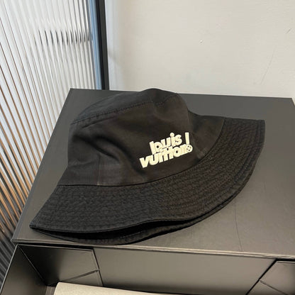 Sombrero de pescador con estampado 3D de letras de estilo minimalista