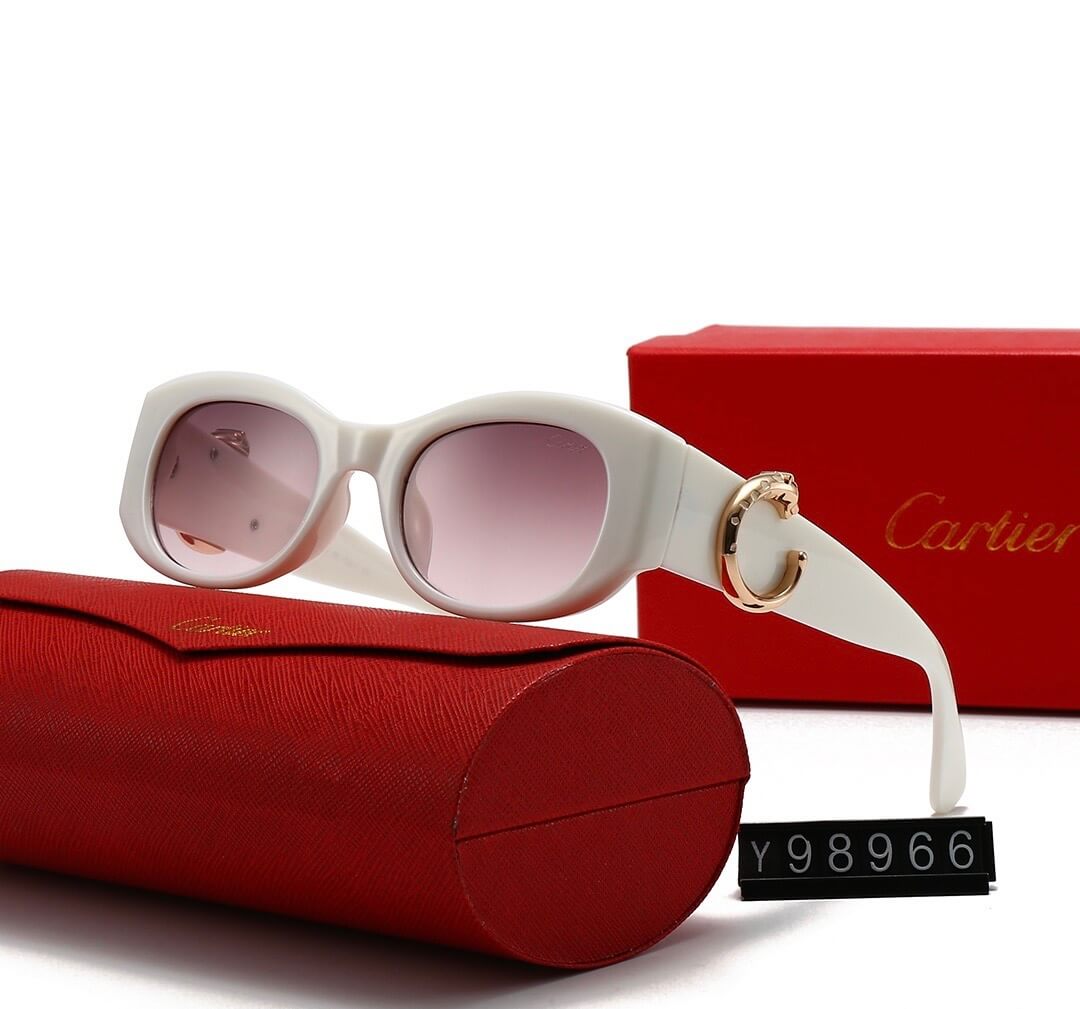 Gafas de sol minimalistas con montura redonda y letra C
