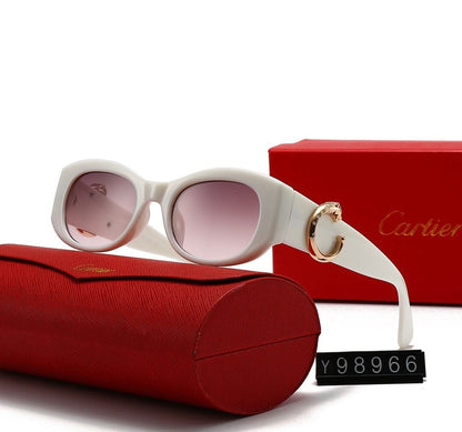 Gafas de sol minimalistas con montura redonda y letra C