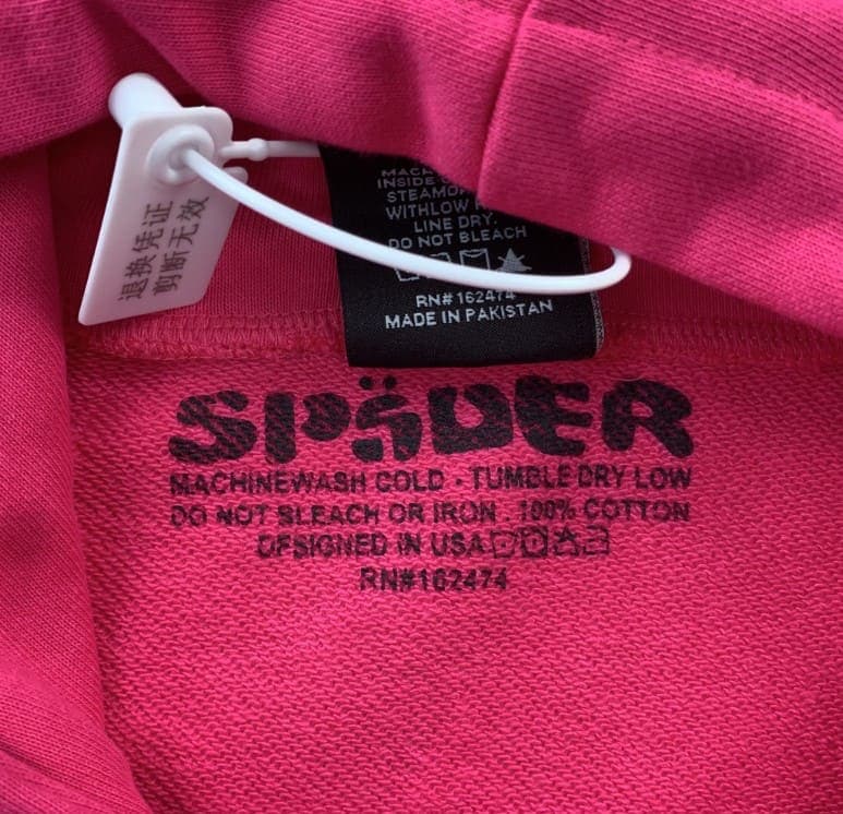 Sudadera con capucha clásica web negra y rosa