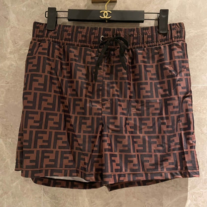 Letter F All-Over Print Swim Trunks
