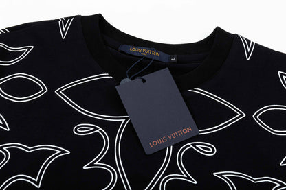 Camiseta de rayas con estampado completo