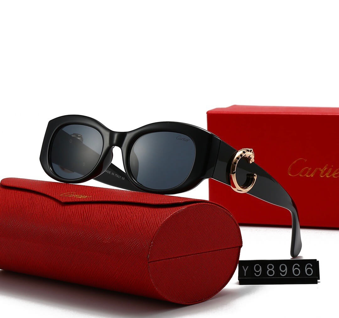 Gafas de sol minimalistas con montura redonda y letra C