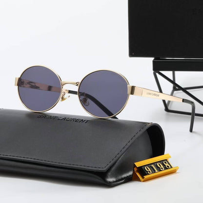 Gafas de sol clásicas y elegantes con montura redonda