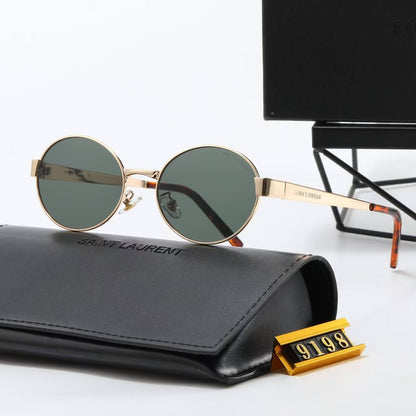 Gafas de sol clásicas y elegantes con montura redonda