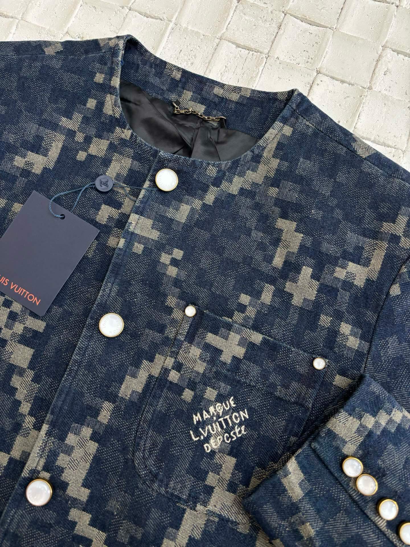 Python Pattern Denim Jacket
