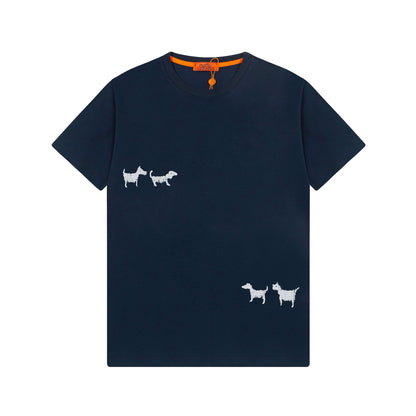 Camiseta con bordado de perro