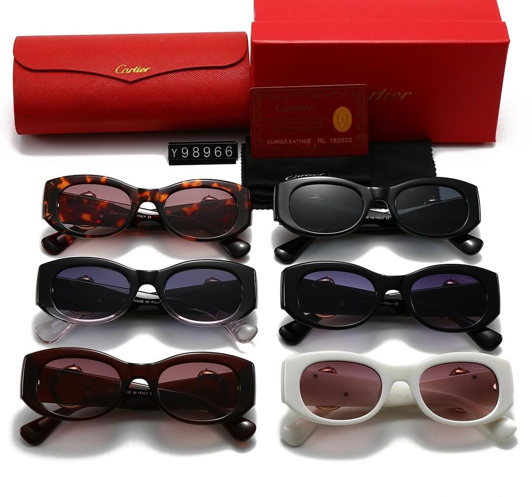 Gafas de sol minimalistas con montura redonda y letra C