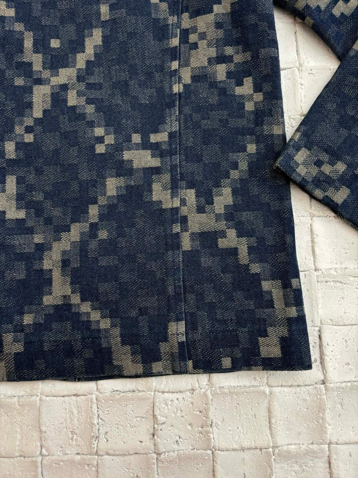 Python Pattern Denim Jacket