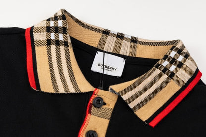 Camiseta polo clásica con cuello a cuadros