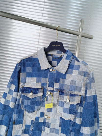 Nuevo traje de mezclilla a cuadros