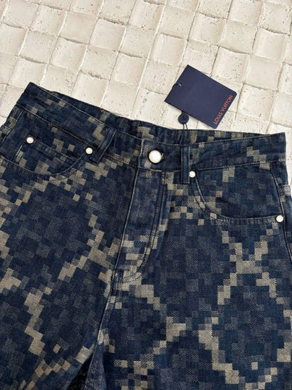 Snakeskin Print Denim Jeans