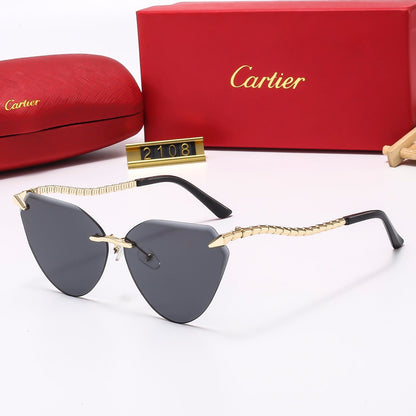 Gafas de sol con patillas de metal ligeramente curvadas