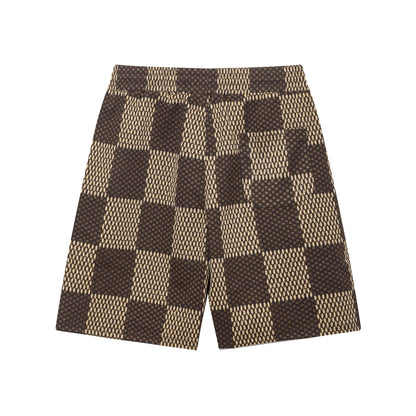 Short de plage à carreaux tendance