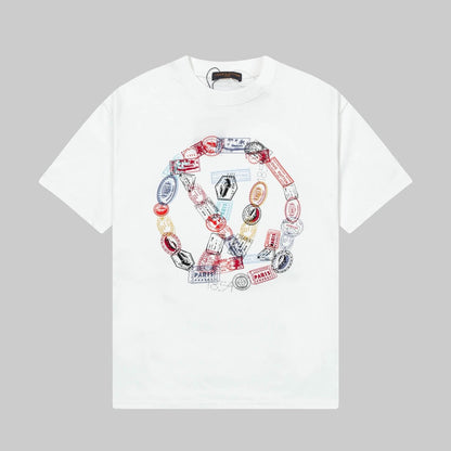 Camiseta con estampado de cadena
