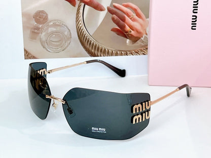 Gafas de sol curvas sin marco ultramodernas