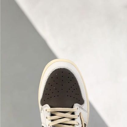 Zapatillas bajas con bloques de color blanco y marrón