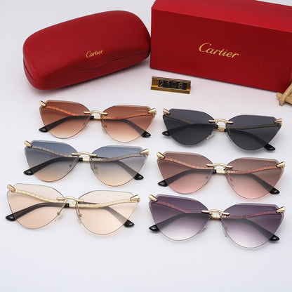 Gafas de sol con patillas de metal ligeramente curvadas