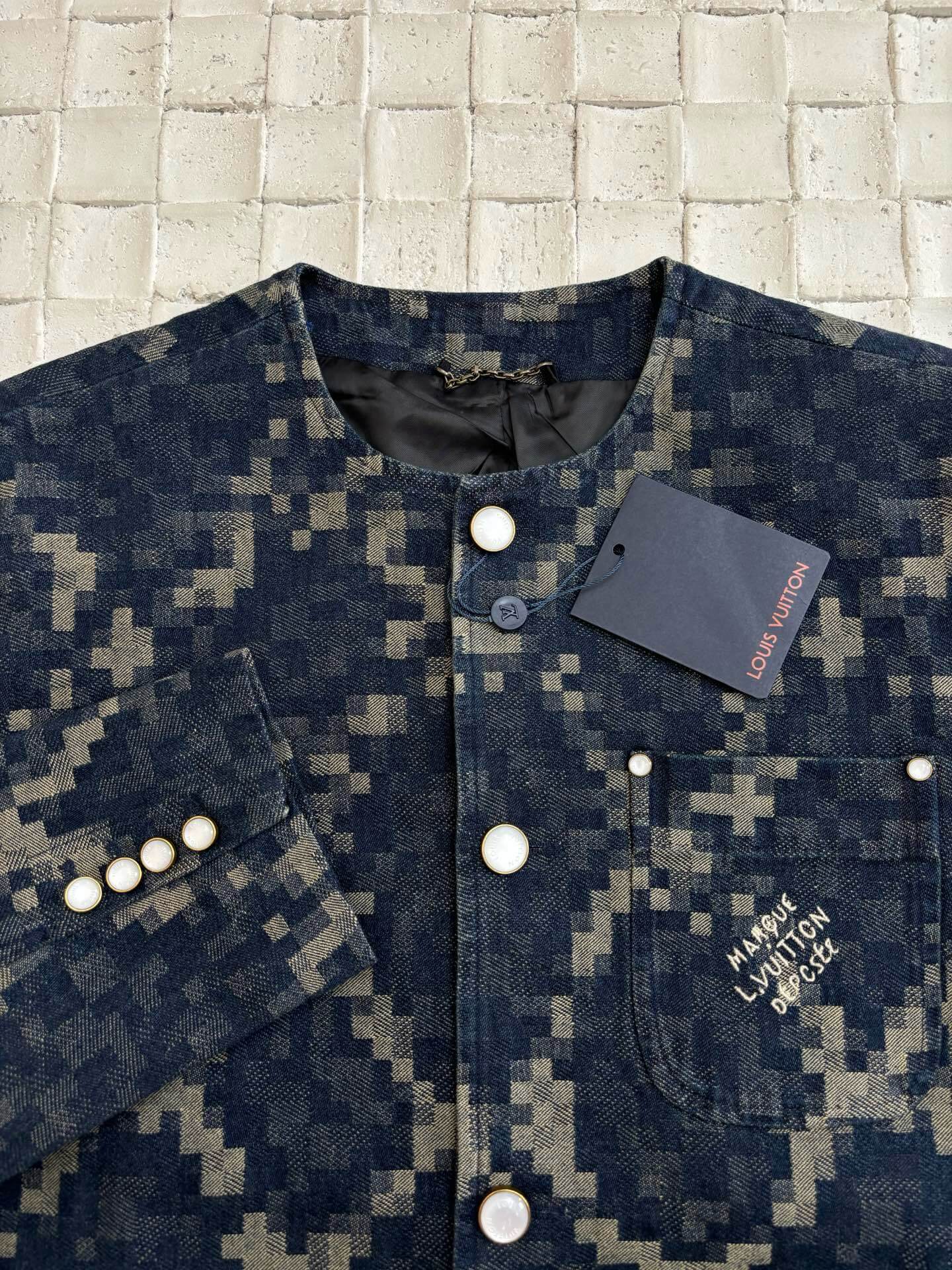 Python Pattern Denim Jacket