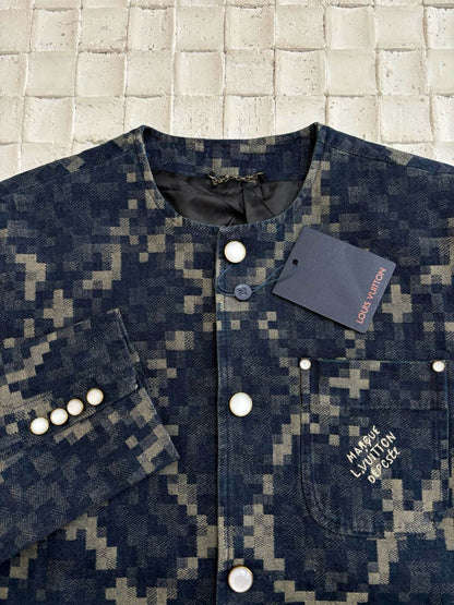 Python Pattern Denim Jacket