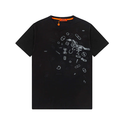 Camiseta con estampado azul