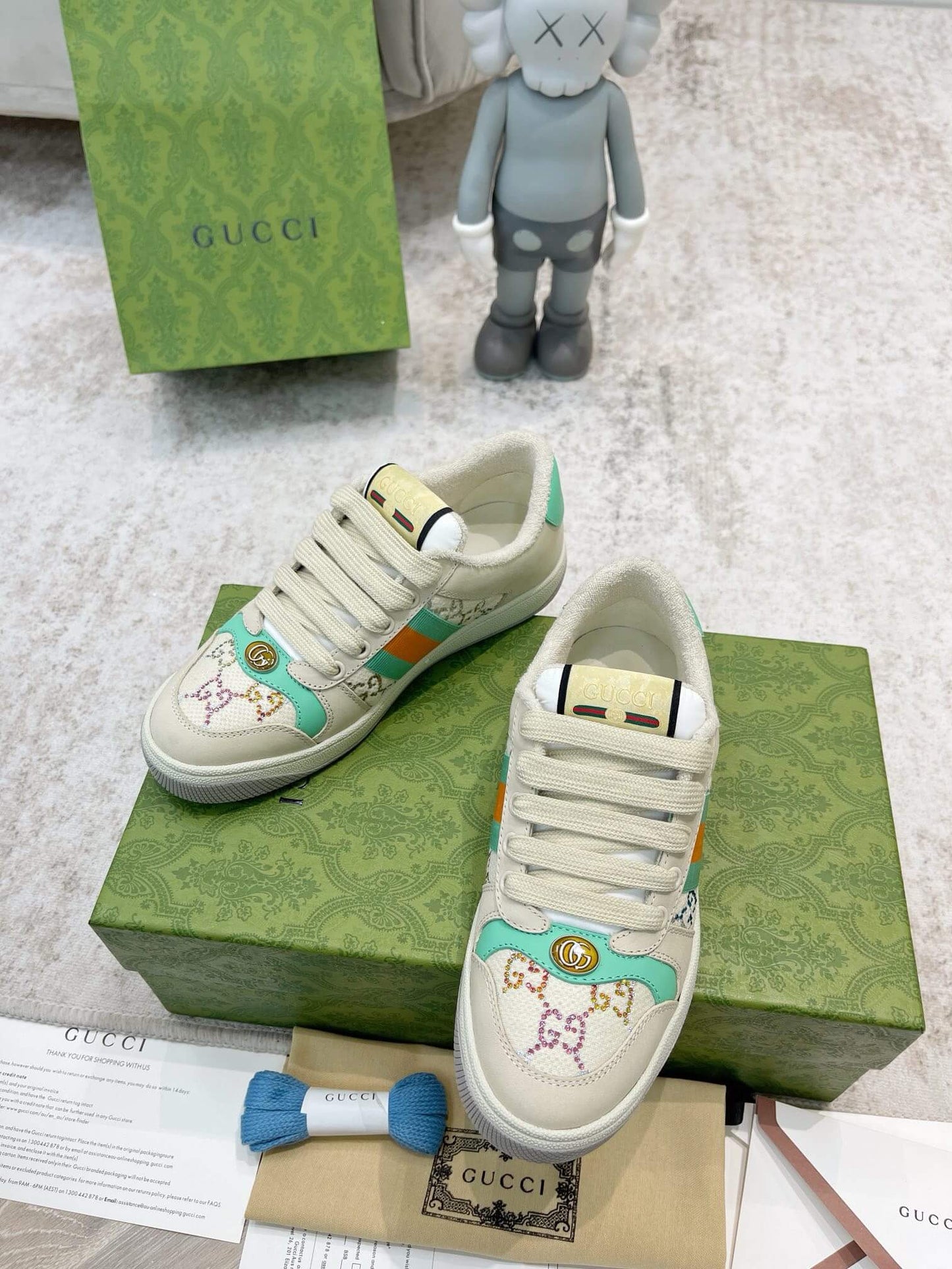 Double-G with Orange Stripes Sneakers