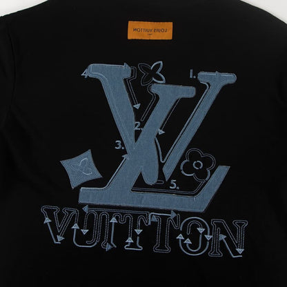 Camiseta con parche de mezclilla bordado 2025