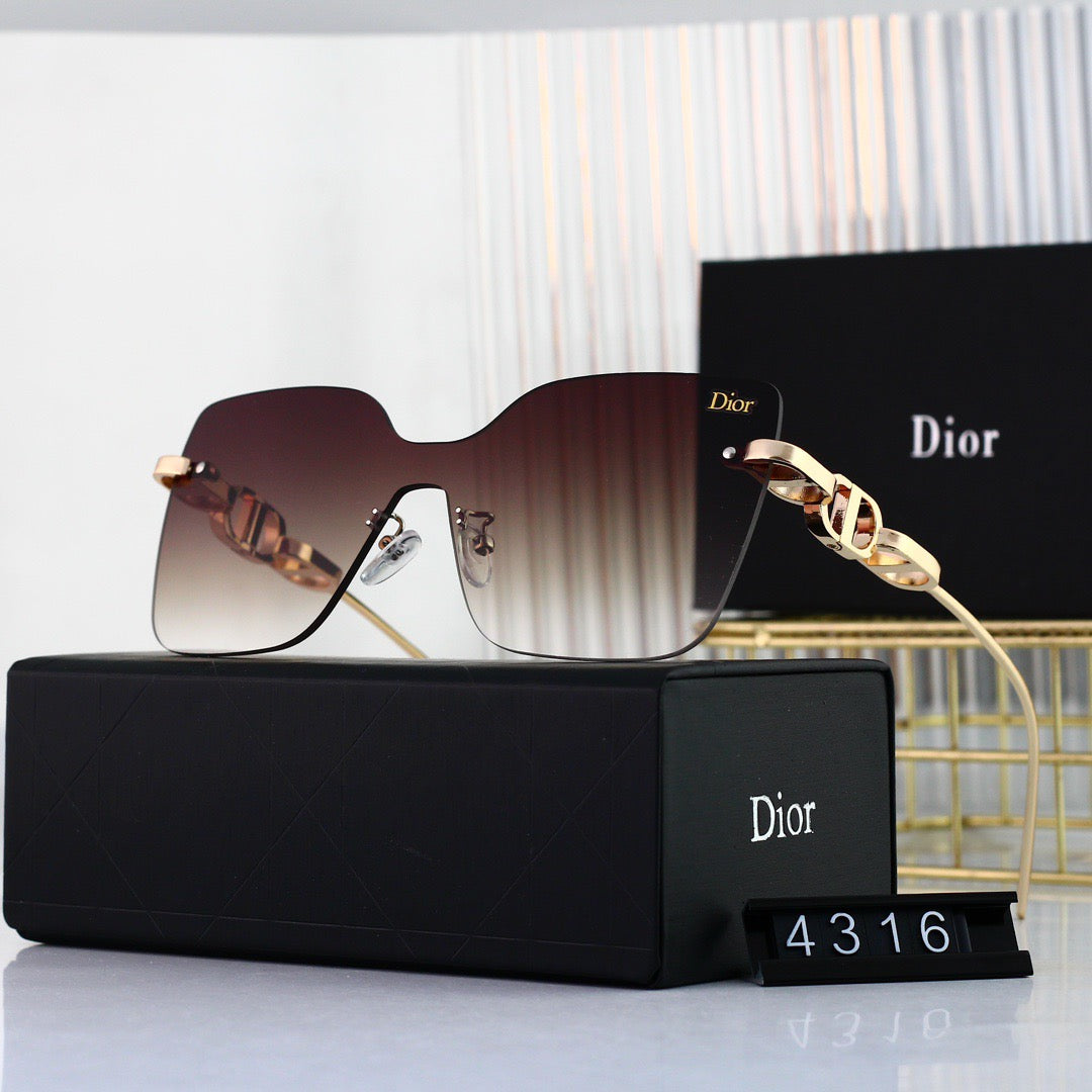Gafas de sol con diseño de cadena sin marco