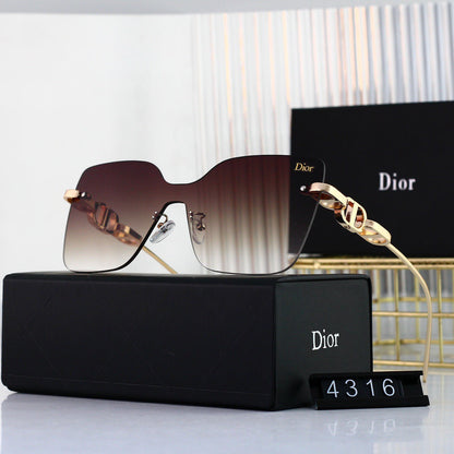 Gafas de sol con diseño de cadena sin marco