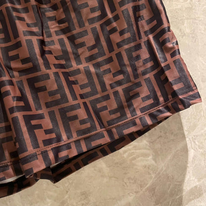 Letter F All-Over Print Swim Trunks