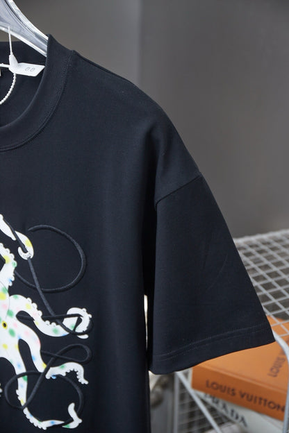 Camiseta con bordado de pulpo
