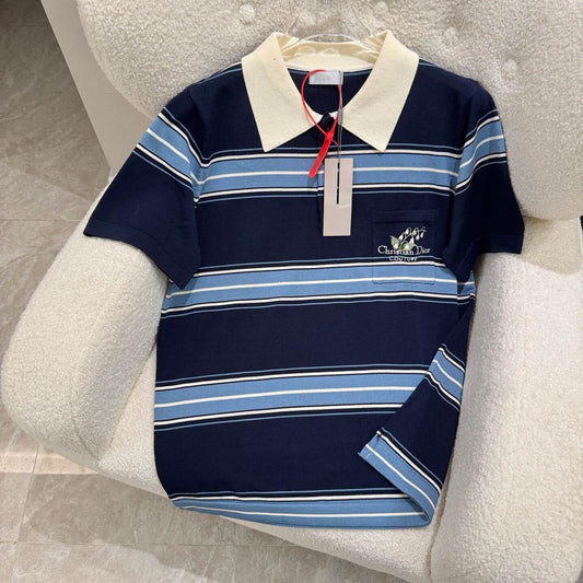 Classic Striped Polo Shirt