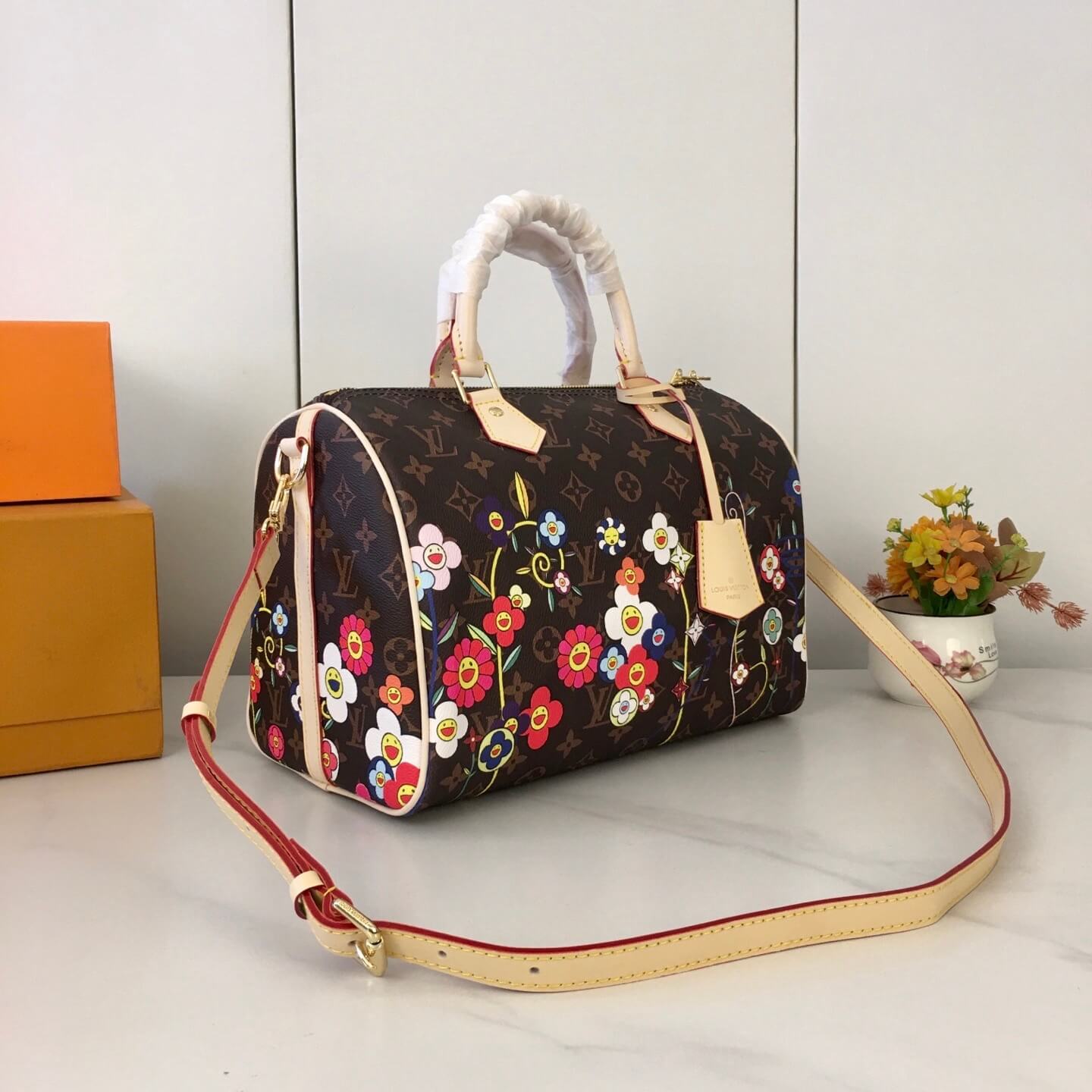 Bolsa de almohada con estampado floral de grafiti de moda