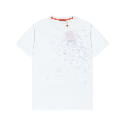 Camiseta con estampado azul