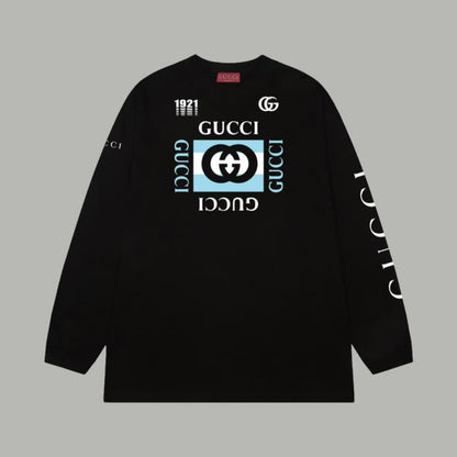 New Color Classic Letter Print Long Sleeve Shirt