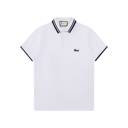 Camiseta polo con bordado de letras