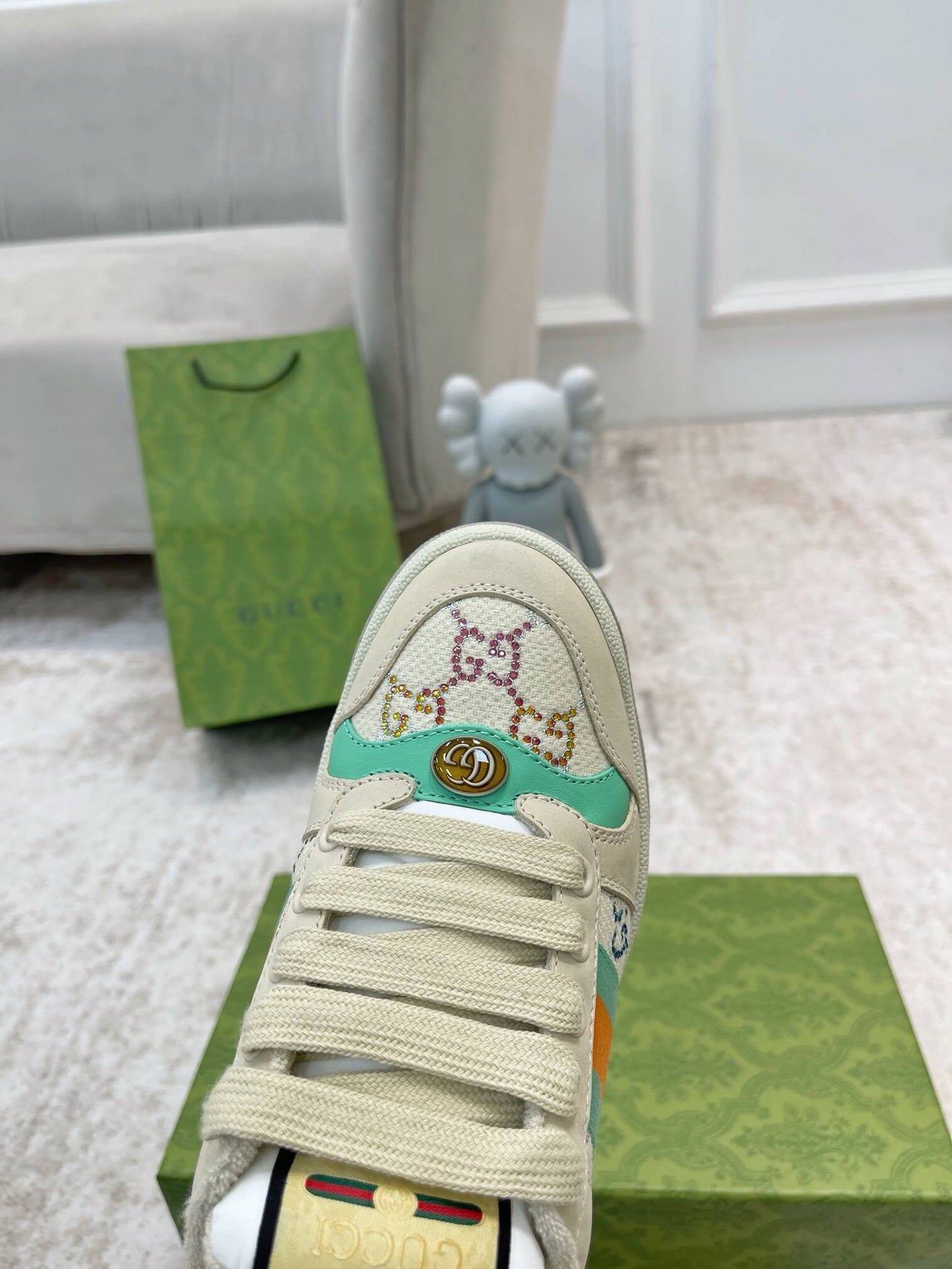 Double-G with Orange Stripes Sneakers