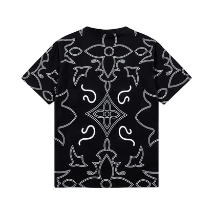 Camiseta de rayas con estampado completo